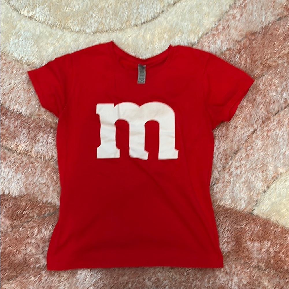 Womens M&M Red Short Sleeve Tee